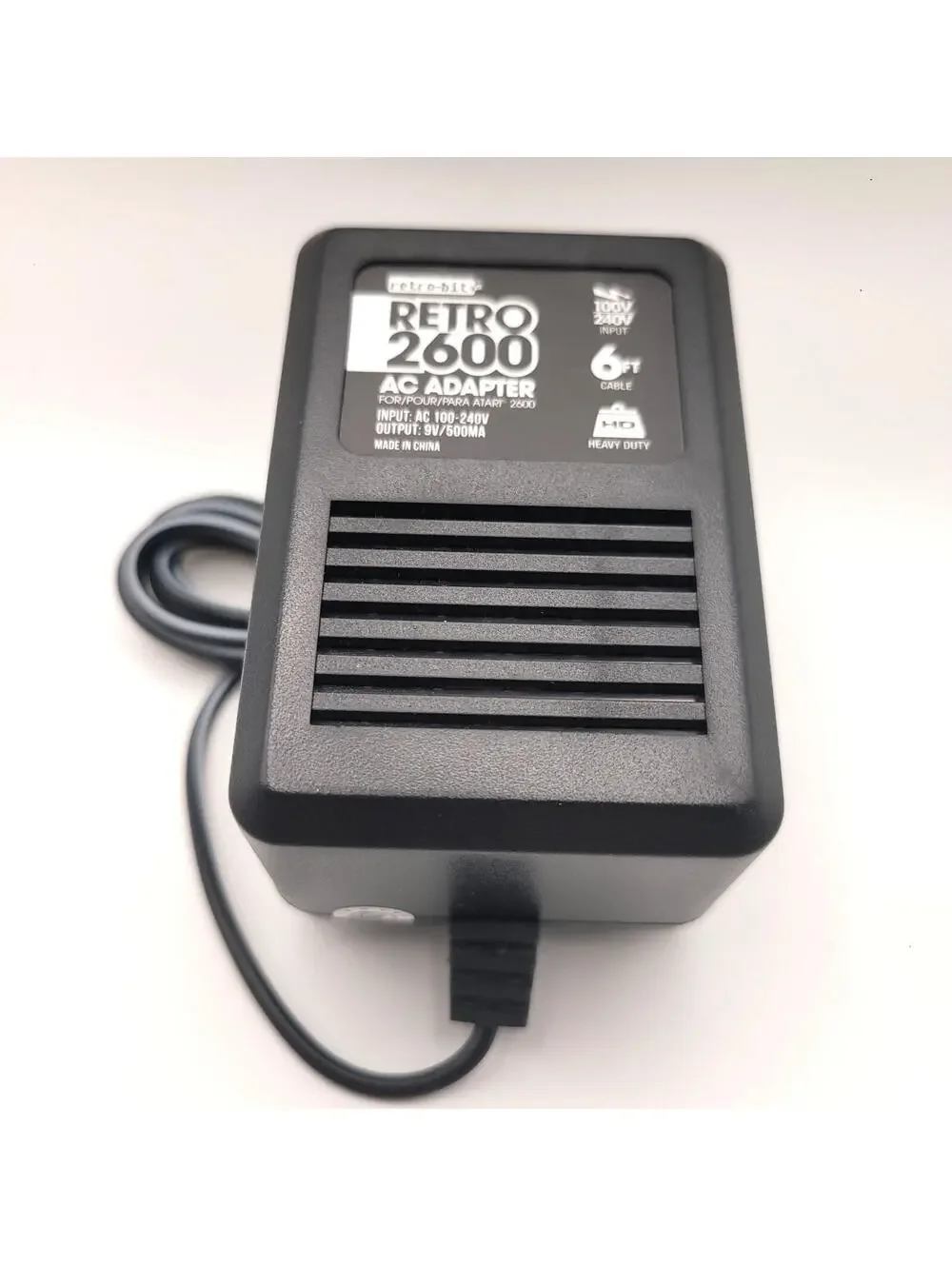 AC Power Supply Adapter Plug Cord for Atari 2600 VCS System Games Console - New